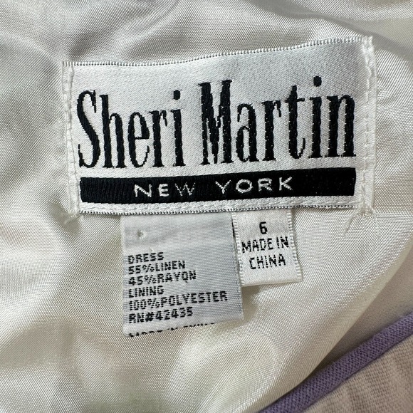 Sheri Martin New York Linen Blend Embroidered Floral Dress Women's Size 6 - Picture 3 of 11